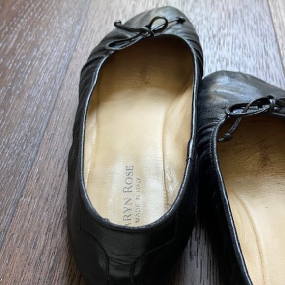 Taryn Rose | Black Leather Ballet Flat, 9.5/40 - Picture 11 of 15